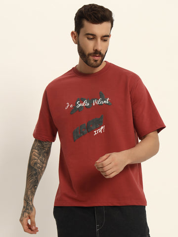Je Suis Vivant Roundneck Half Sleeve Oversized T-Shirt