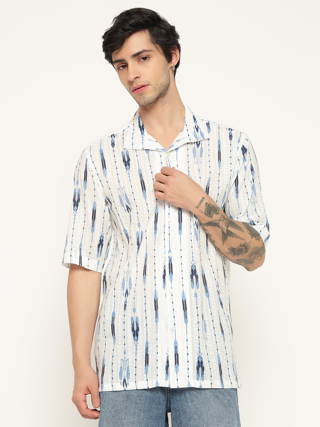 Half Sleeve Cuban Collar Shirt