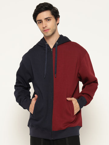 Casual Fit Blue,White and Red Coloured Hoodies