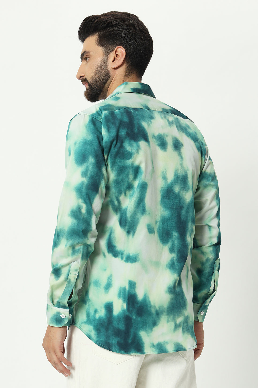 Multicoloured 100% Cotton Dyed Shirt for Men