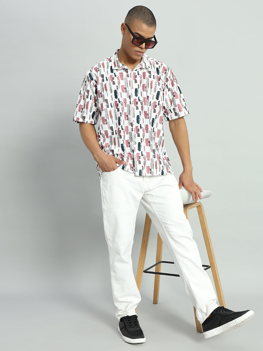 Sure! Here are the SEO tags separated by commas:  - Casual fashion, men's wear, multicoloured shirts, cotton shirts, summer style, knitted shirts, vibrant prints, men's casual wear, half sleeve shirts, fashion for men, men's fashion trends, comfortable fashion, casual outfits, colorful shirts, stylish menswear, casual shirts, everyday wear, men's style guide, wardrobe essentials, shop now.