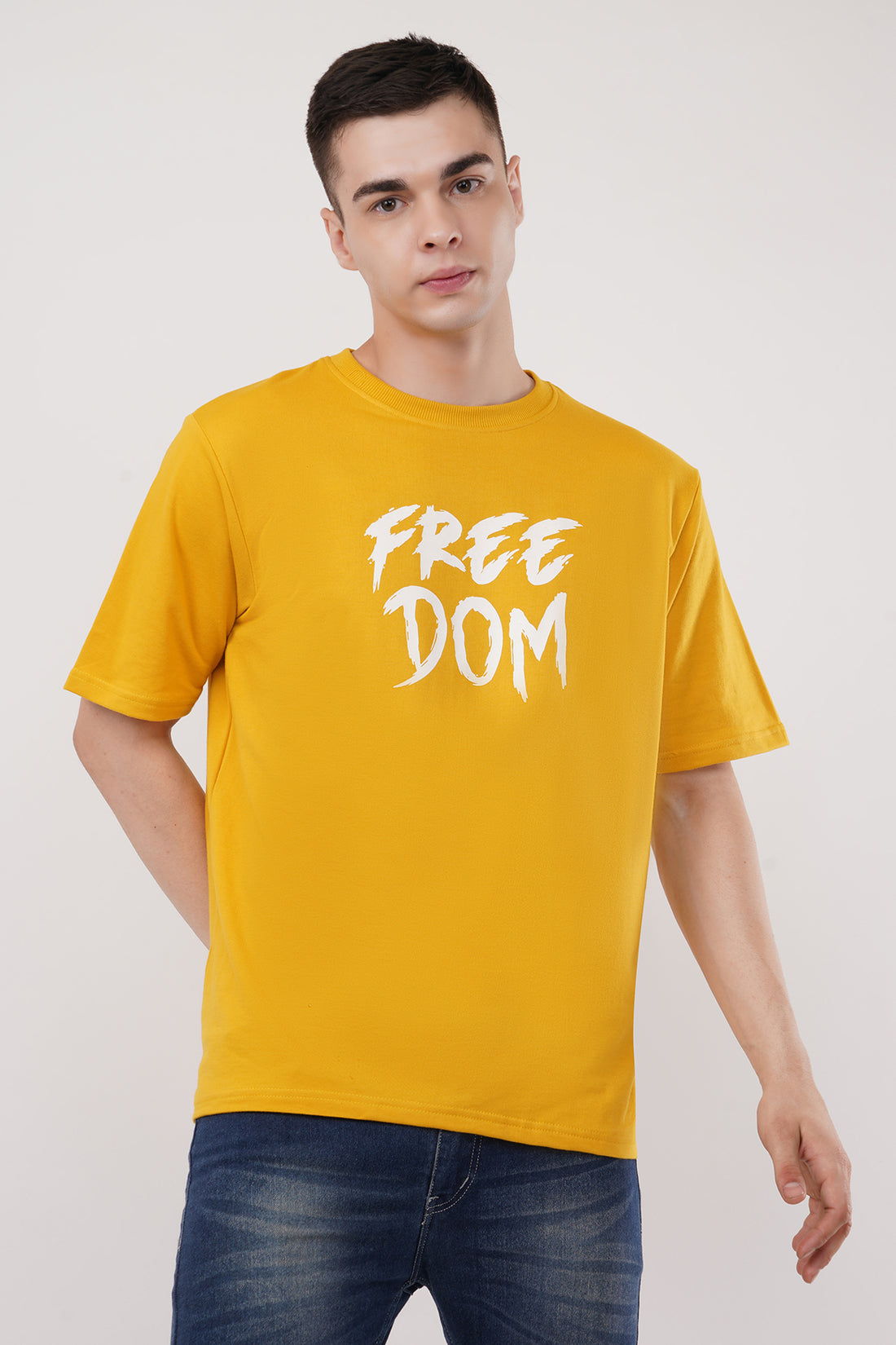 Freedom Roundneck Half Sleeve Obersized T-Shirt in Multiple Prints