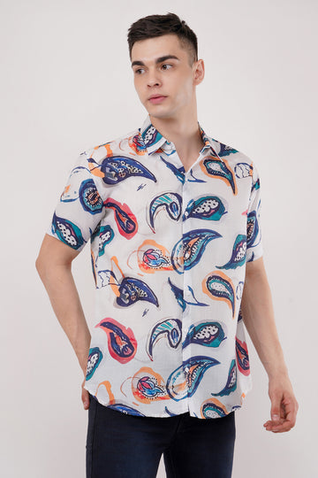 Half Sleeve Printed Summer Men's Shirts by ColourJoyLondon Available in 11 Designs