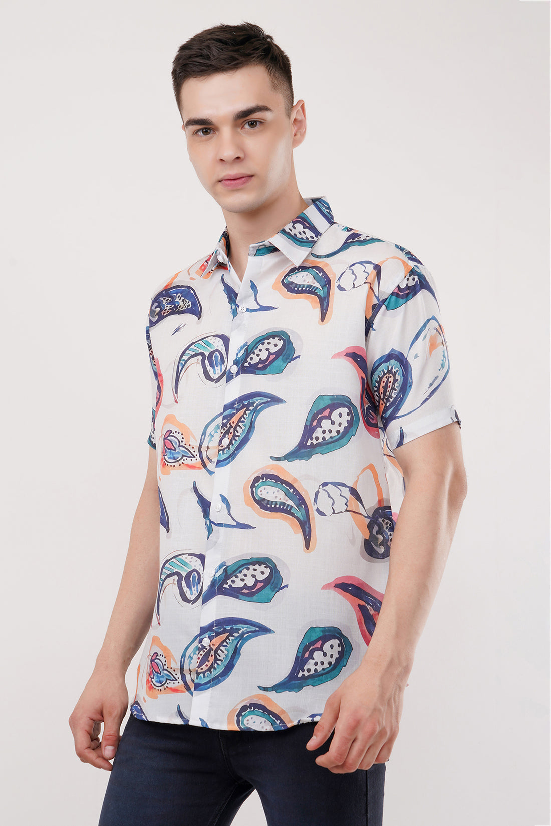 Half Sleeve Printed Summer Men's Shirts by ColourJoyLondon Available in 11 Designs