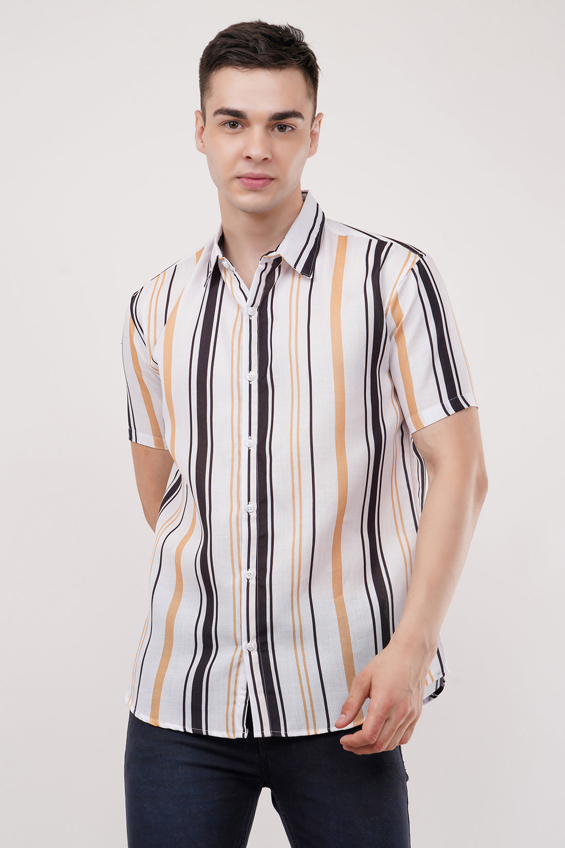 Half Sleeve Lining Shirt By ColourJoyLondon