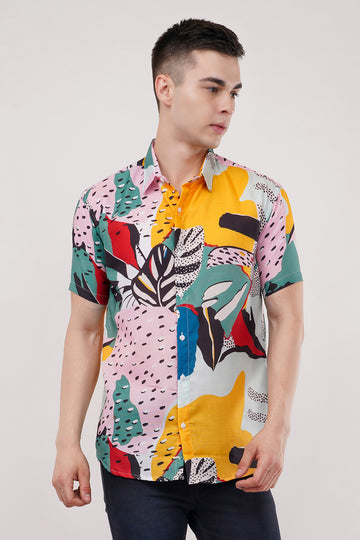 Half Sleeve Printed Summer Men's Shirts by ColourJoyLondon Available in 11 Designs