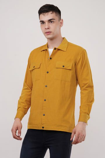 Brandy Punch Corduroy Shirtover Double Pocket Overshirt in Organic Cotton Shirt Casual Look with ColourJoyLondon