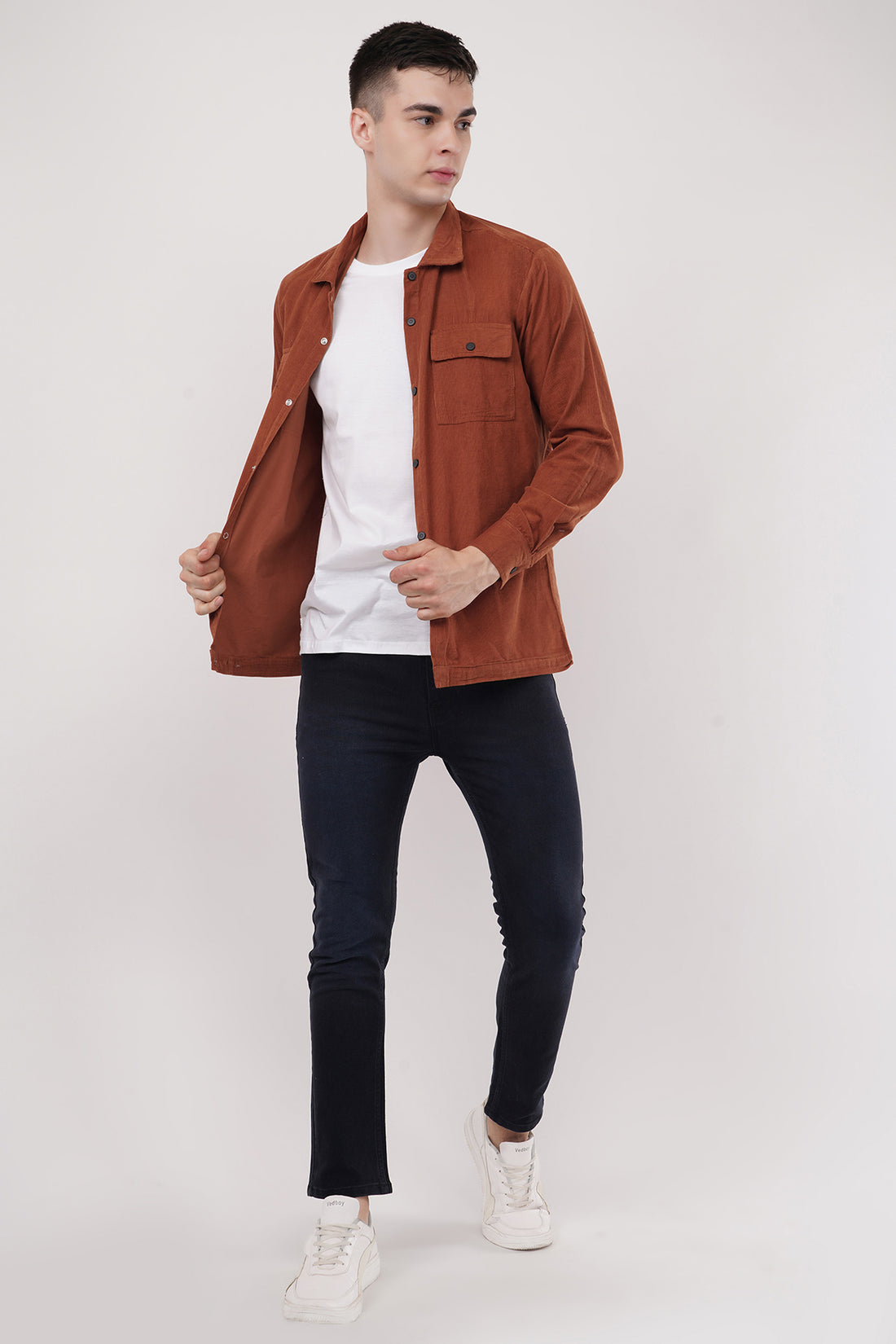 El Salva Corduroy Shirtover Double Pocket Overshirt in Organic Cotton Shirt Casual Look with ColourJoyLondon