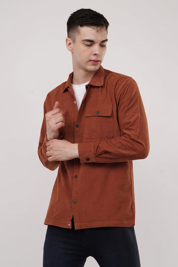 El Salva Corduroy Shirtover Double Pocket Overshirt in Organic Cotton Shirt Casual Look with ColourJoyLondon