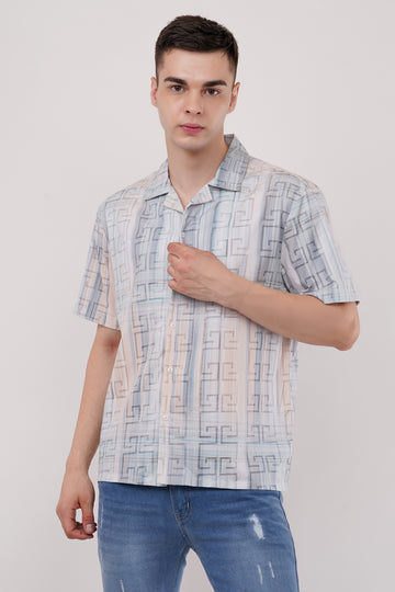 Half Sleeve Cuban Collar Shirt By ColourJoyLondon