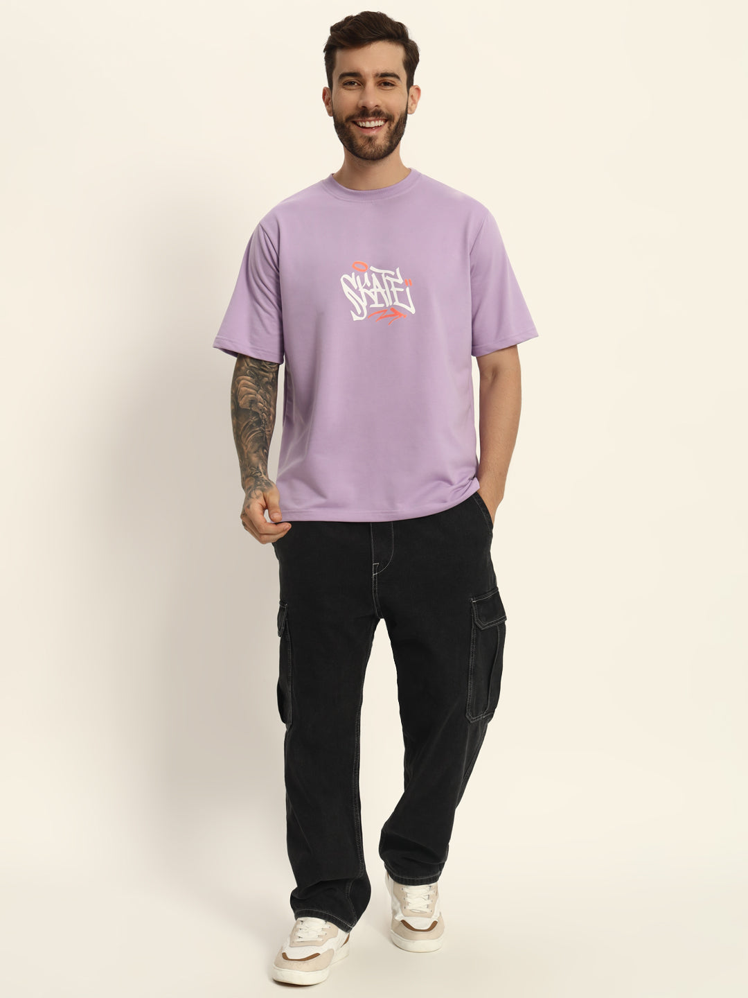 Skate Roundneck Half Sleeve Oversized T-Shirt