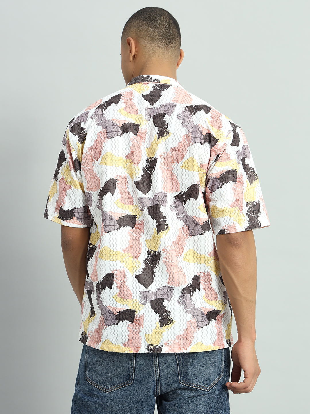 【COLOR iN ID】Mollie shirt color matching off top geometric-print-sleeveless-