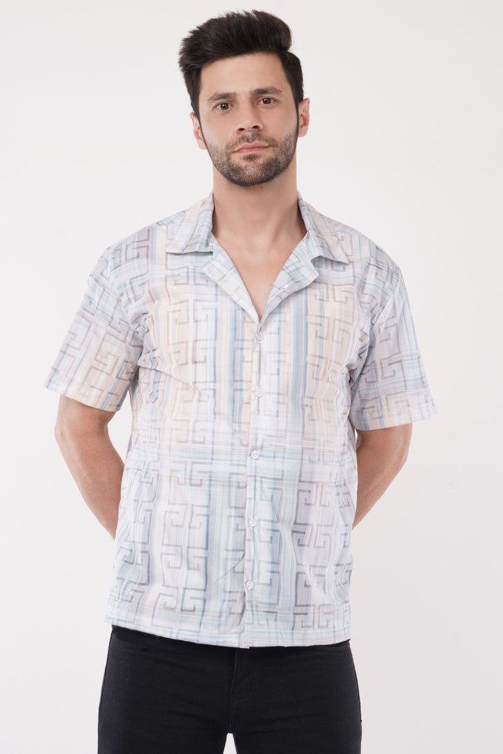 Half Sleeve Cuban Collar Shirt By ColourJoyLondon