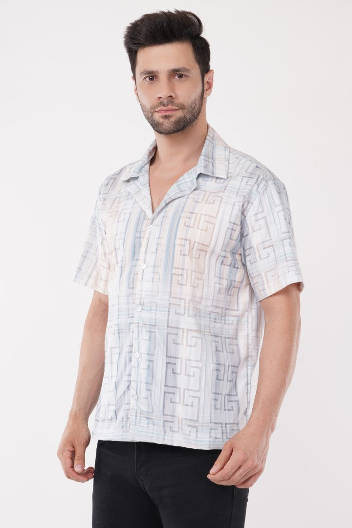 Half Sleeve Cuban Collar Shirt By ColourJoyLondon