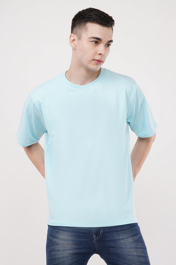 Jagged Ice Roundneck Half Sleeve Oversized  T-Shirt By ColourJoyLondon