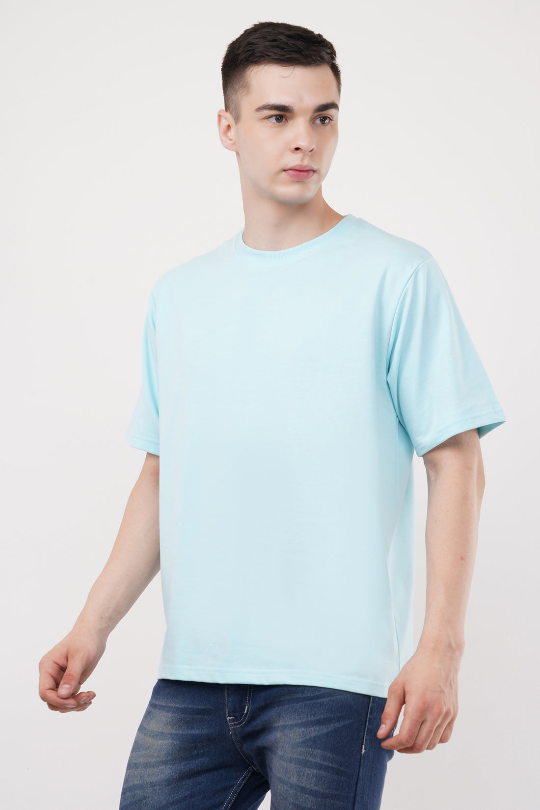 Jagged Ice Roundneck Half Sleeve Oversized  T-Shirt By ColourJoyLondon