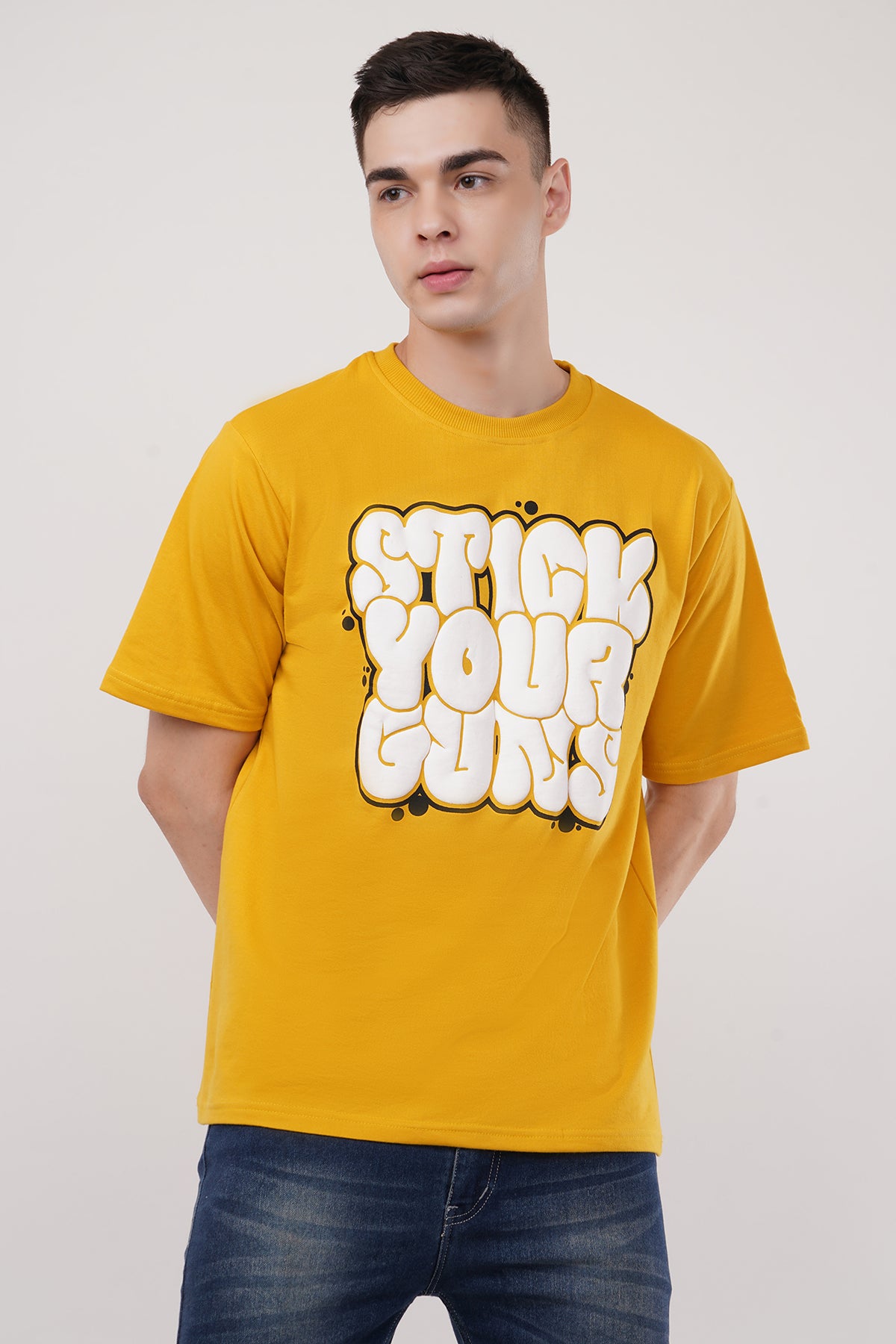 Stick Your Guns Roundneck Half Sleeve Oversized T-Shirt in Multiple Prints