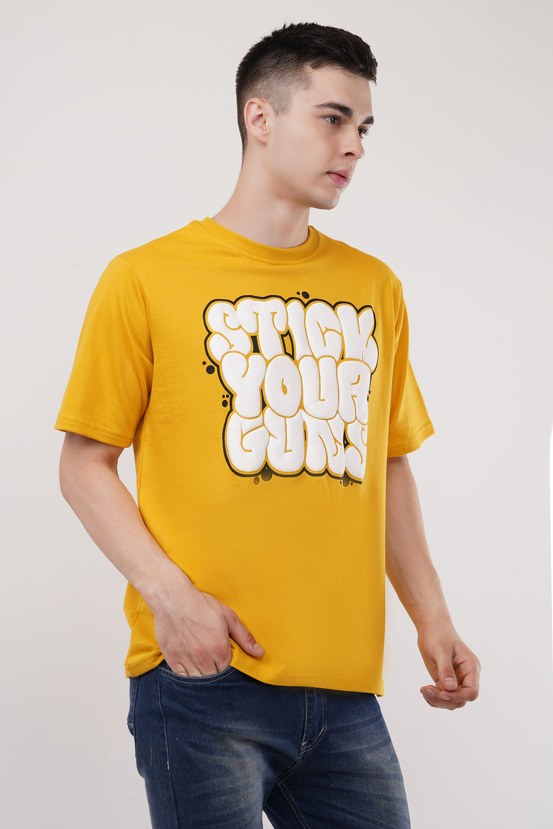 Stick Your Guns Roundneck Half Sleeve Oversized T-Shirt in Multiple Prints