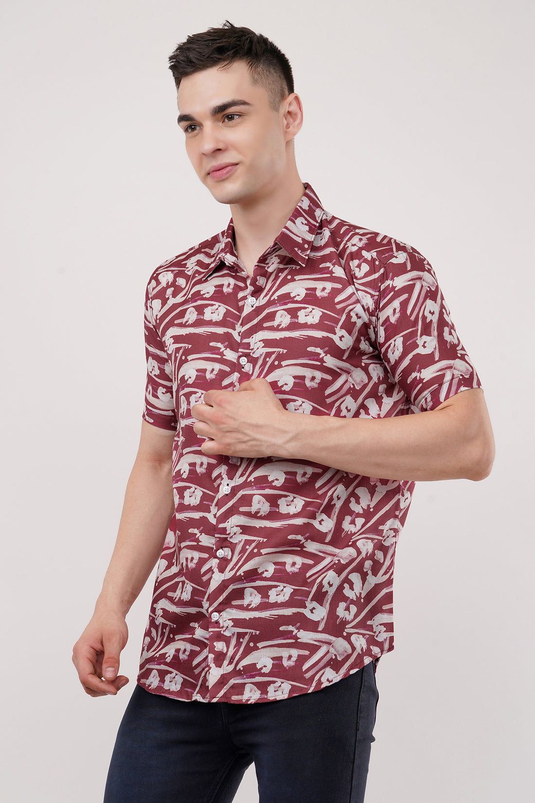 Half Sleeve Cuban Collar Printed Summer Men's Shirts by ColourJoyLondon Available in 11 Designs