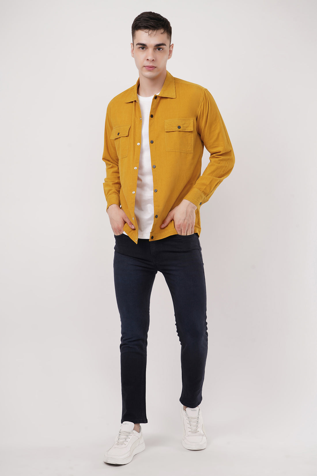 Brandy Punch Corduroy Shirtover Double Pocket Overshirt in Organic Cotton Shirt Casual Look with ColourJoyLondon