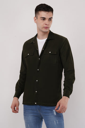 Zeus Corduroy Shirtover Double Pocket Overshirt in Organic Cotton Shirt Casual Look with ColourJoyLondon